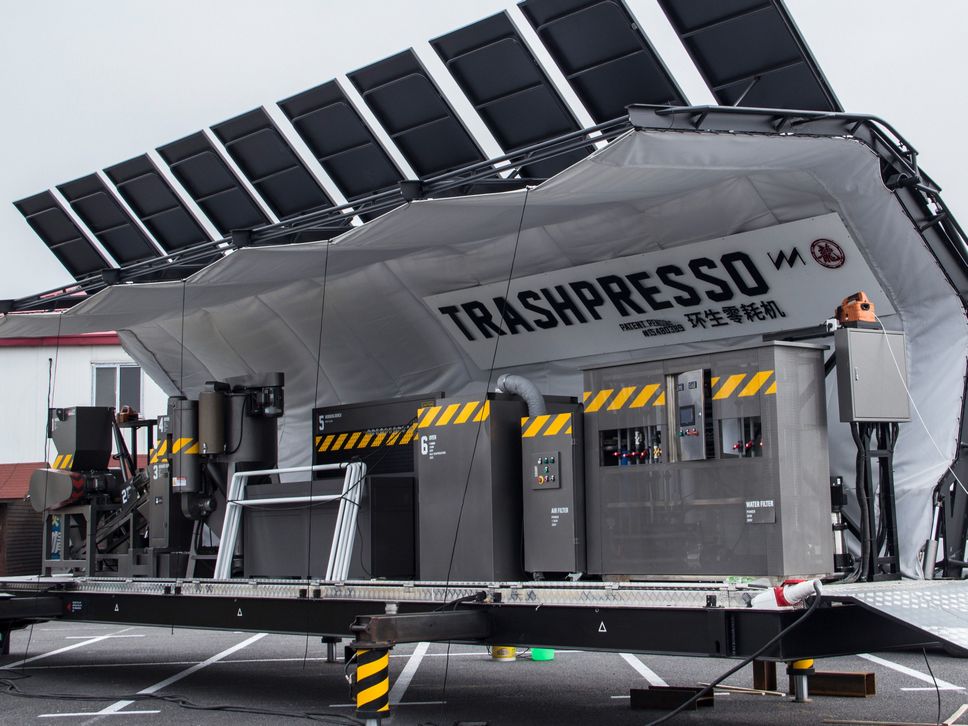 Solar-Powered machine converts plastic waste Into tiles, Taiwan