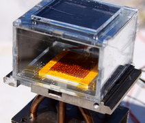 A water harvester designed and built at MIT condenses water from air.