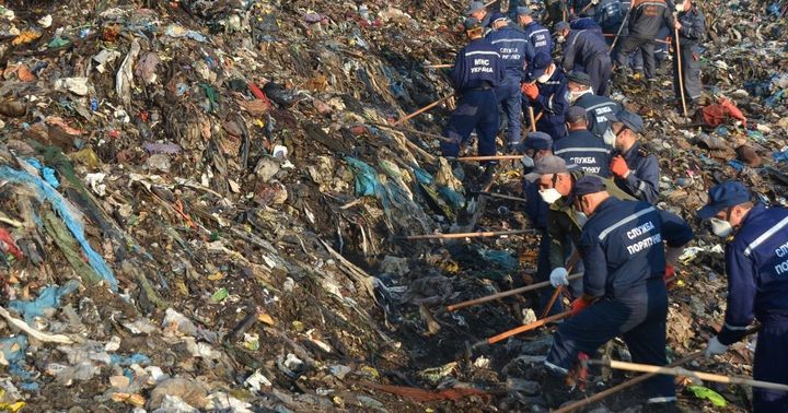 Fire at the Hrybovitsky landfill
