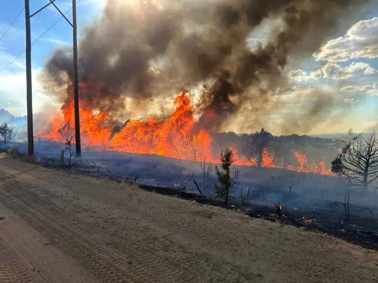 August 7, 2025, 1,000-acre wildfire in Moffat County