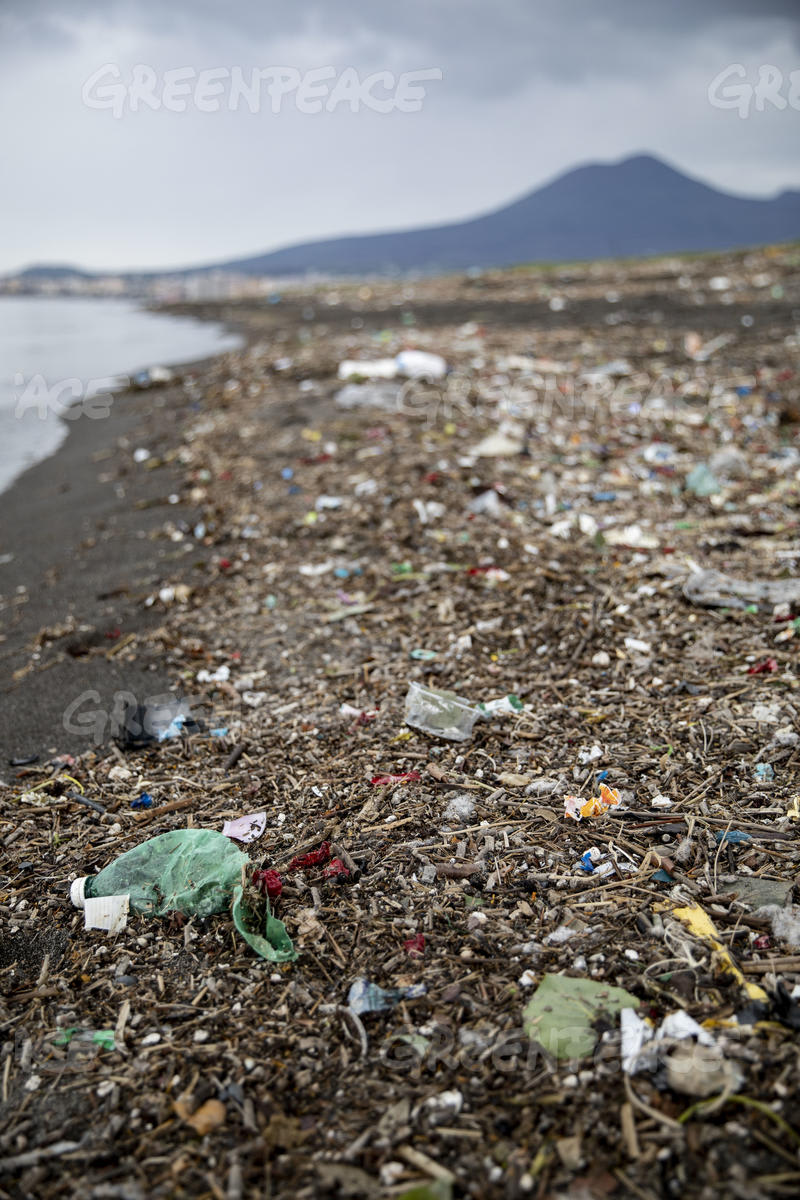 Plastic Waste at the Mouth of Sarno River, Italy