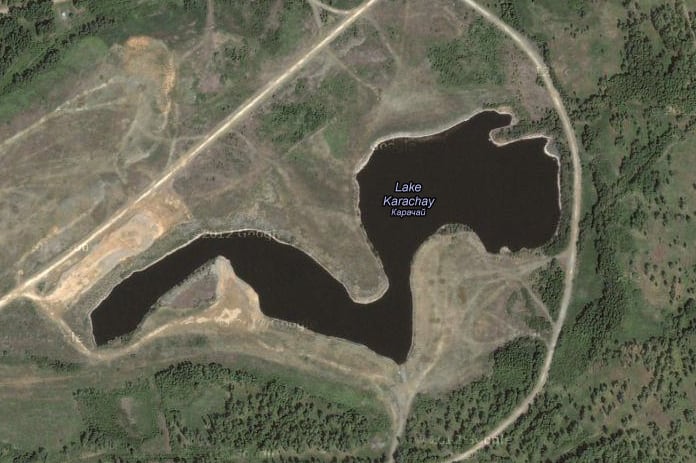 View of Lake Karachai from above