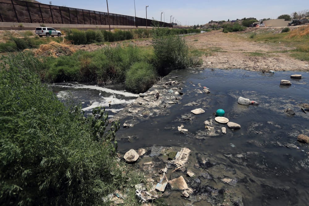 The seven contamination locations are located along the first – or westernmost – three kilometers (about 1.9 miles) of the Rio Grande along the border between the US and Mexico.