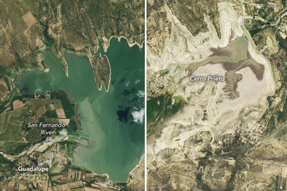 A water crisis in Monterrey. Before and After