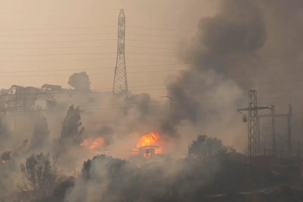Forest fires affecting the Beagle Channel area, Viña del Mar, Valparaiso Region, Chile, 03 February 2024.