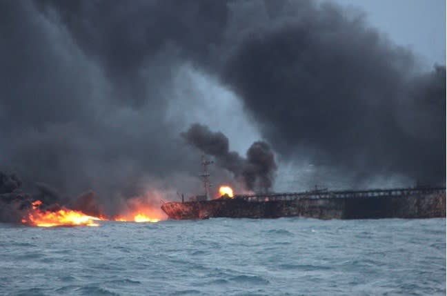 Sanchi oil tanker environmental disaster, East China Sea