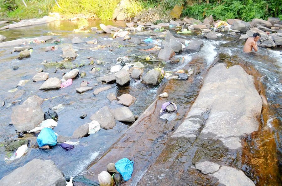 Waste dumped in River Cauvery.