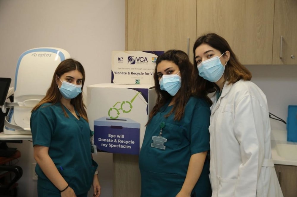 The "Donate and Recycle for Vision" campaign calls for the reuse and recycling of medical glasses.