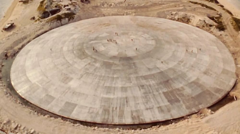 Aerial view of the Runit Dome