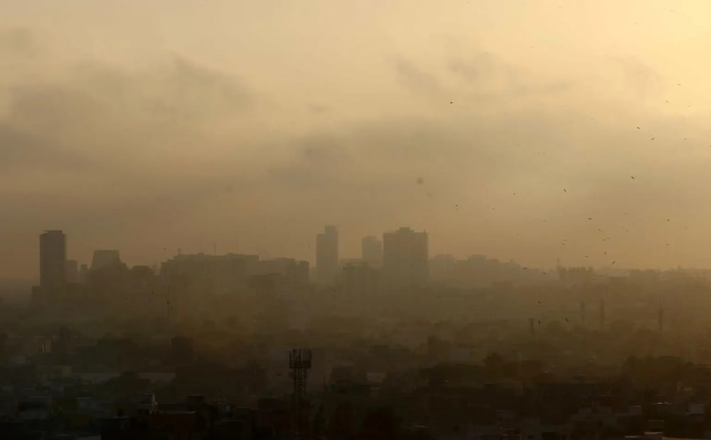 A view of a smog in Karachi, Pakistan