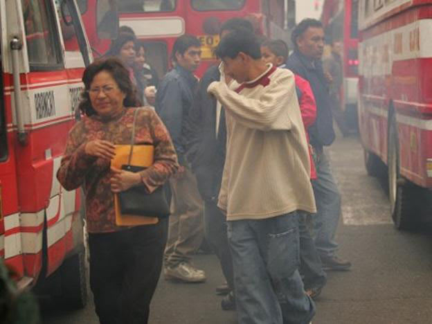Air pollution on the streets of Lima