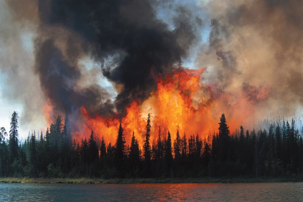 Fire alongside Alaska's Skilak Lake was ignited by lightning, which is on the rise as Alaska warms