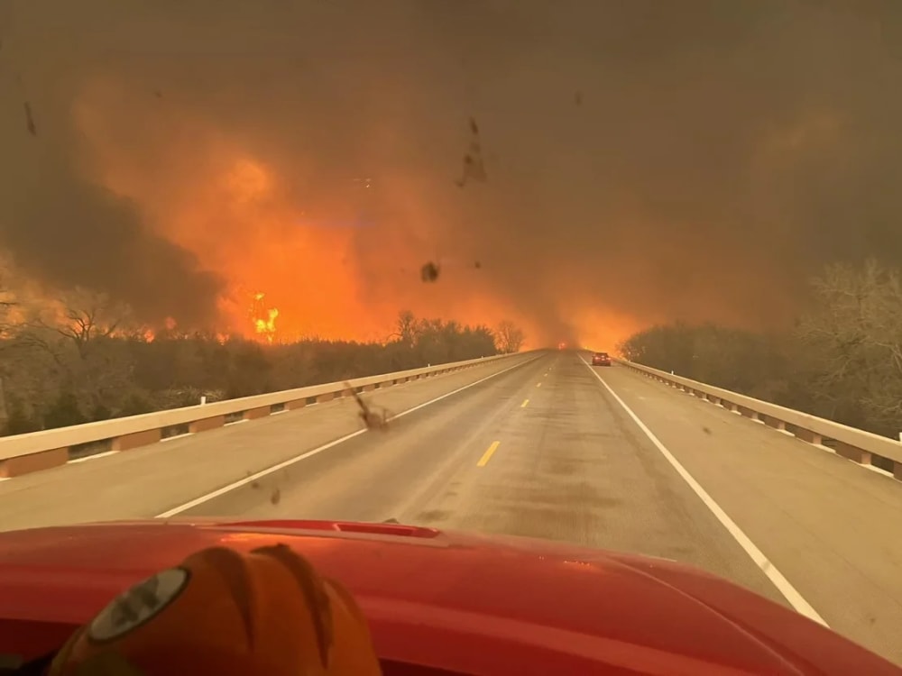 Wildfire in Texas, USA