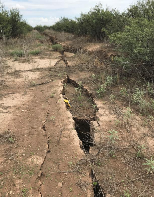 Earth fissure - Cochise County, Arizona