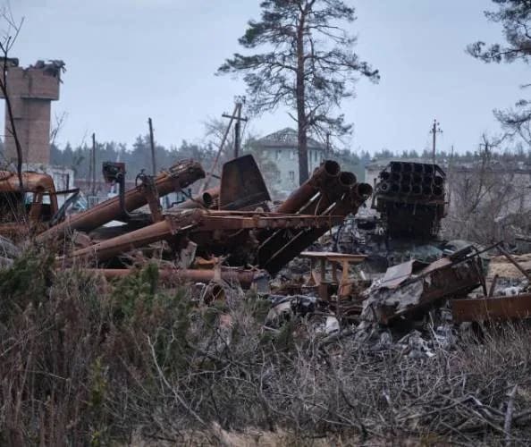 Destroyed part of Holy Mountains National Nature Park