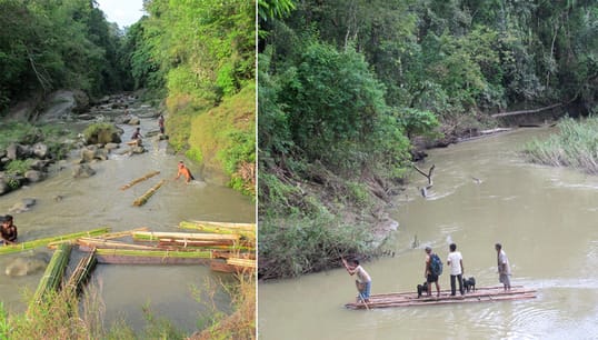 Organized group of illegal loggers transporting trees through waterways in Sangu Reserve Forest. Photo Credit: Creative Conservation Alliance. Most forested areas in Chittagong Hill Tracts are remote and difficult to access especially in the rainy season.