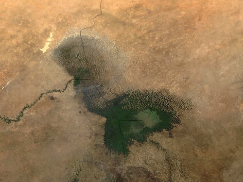 DryIng up of Lake Chad, Сentral Africa