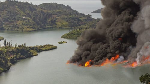 Methane emissions in the Lake Kivu, Central Africa