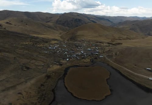 Cconchaccota lagoon dries up in southern Andes, Peru