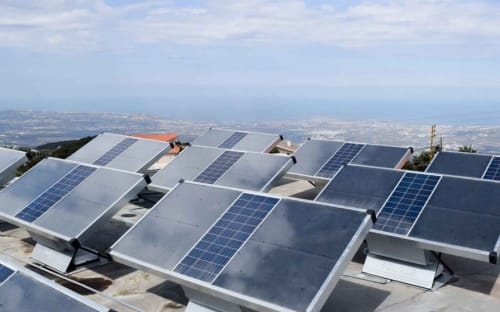 Solar panels mining water from the air in Queensland, Australia	