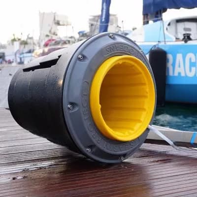 Floating seabin collects ocean waste, Australia