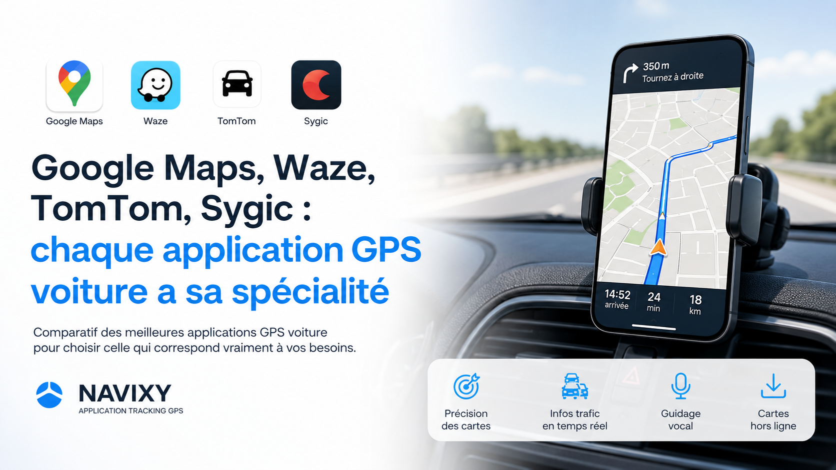 Application GPS voiture - comparatif des meilleures applications de navigation 2026