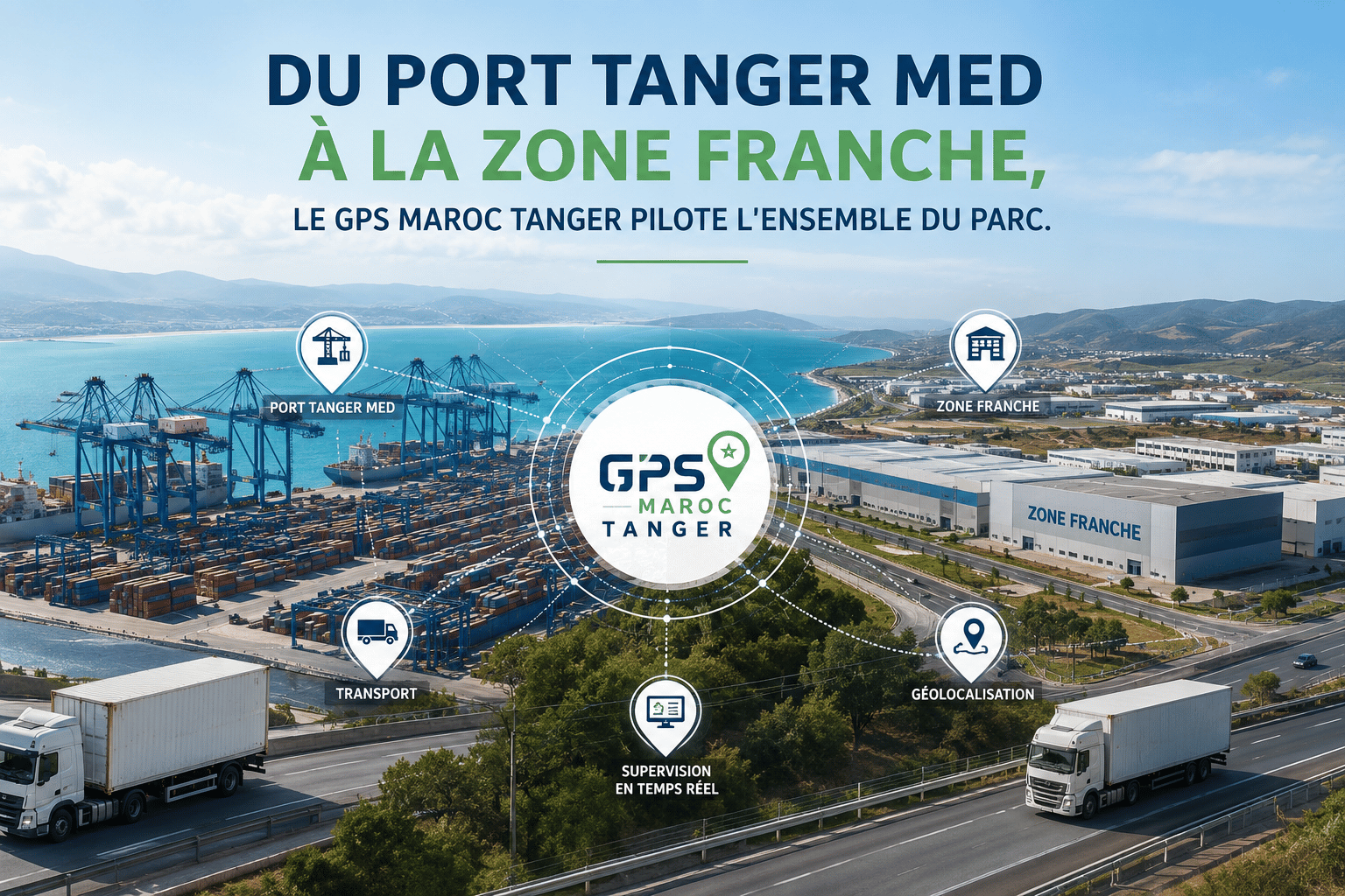 GPS Maroc Tanger - geolocalisation et gestion de flotte d'entreprise au port Tanger Med