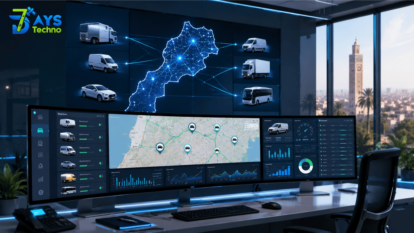 Logiciel gestion de flotte Maroc - plateforme GPS Navixy pour entreprises marocaines