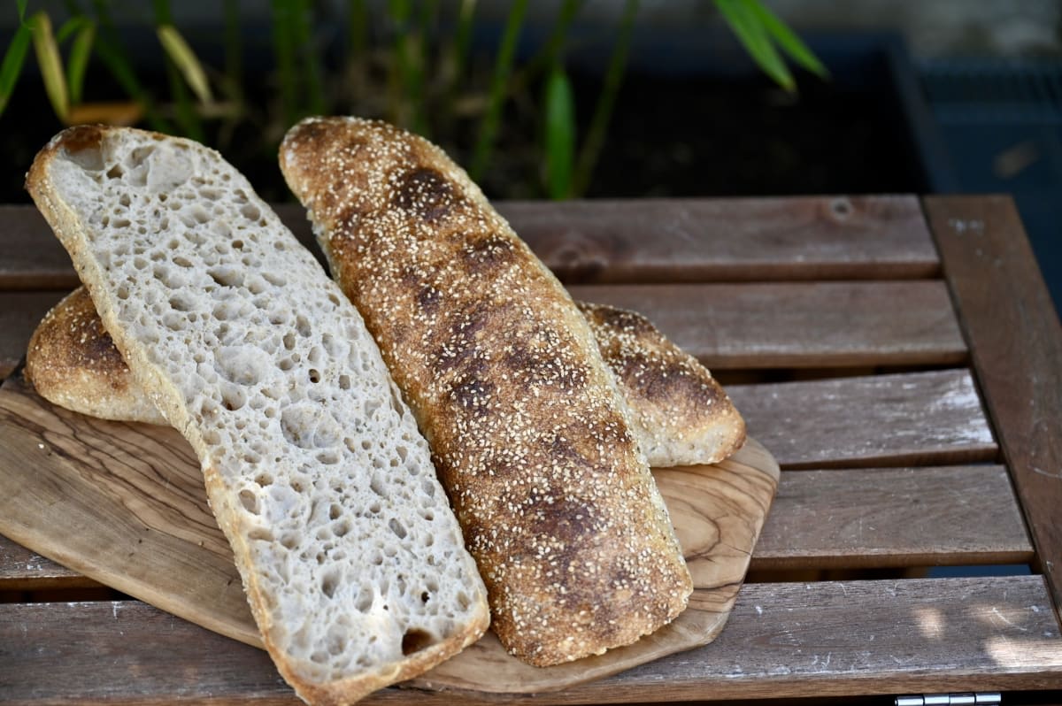 Sesame Sourdough Ciabatta