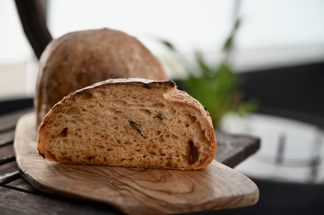 Tomato Basil Sourdough Bread