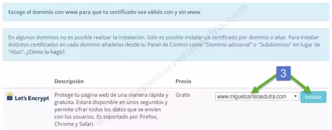 Certificado SSL gratis
