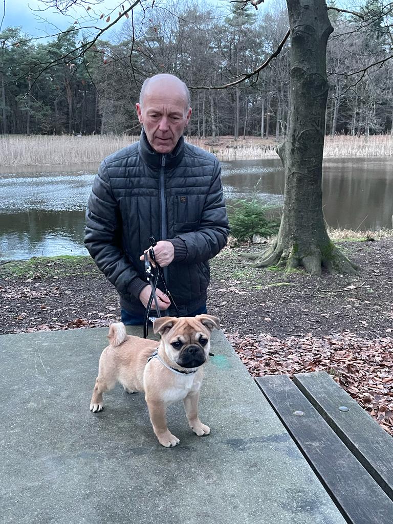 Nou even op pad met mijn baasje.