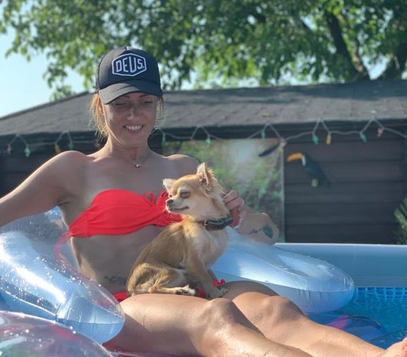 Samen in ons zwembad