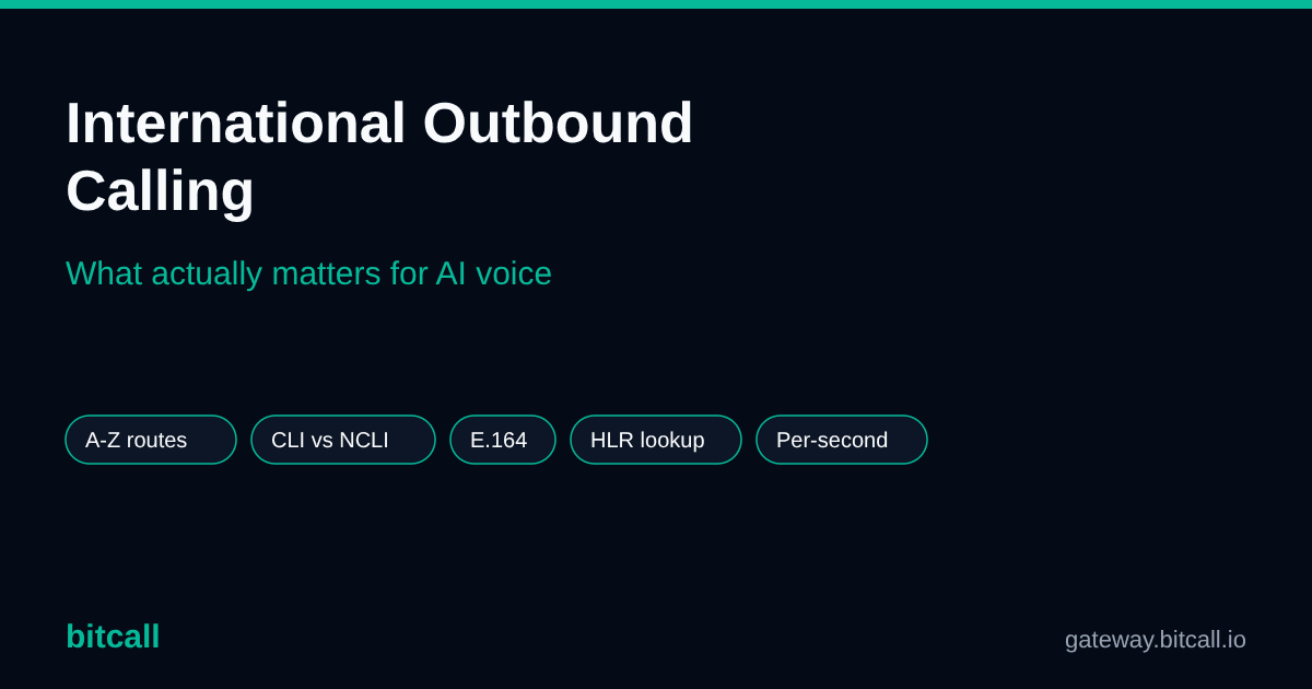 International Outbound Calling for AI Voice Agents: What Actually Matters