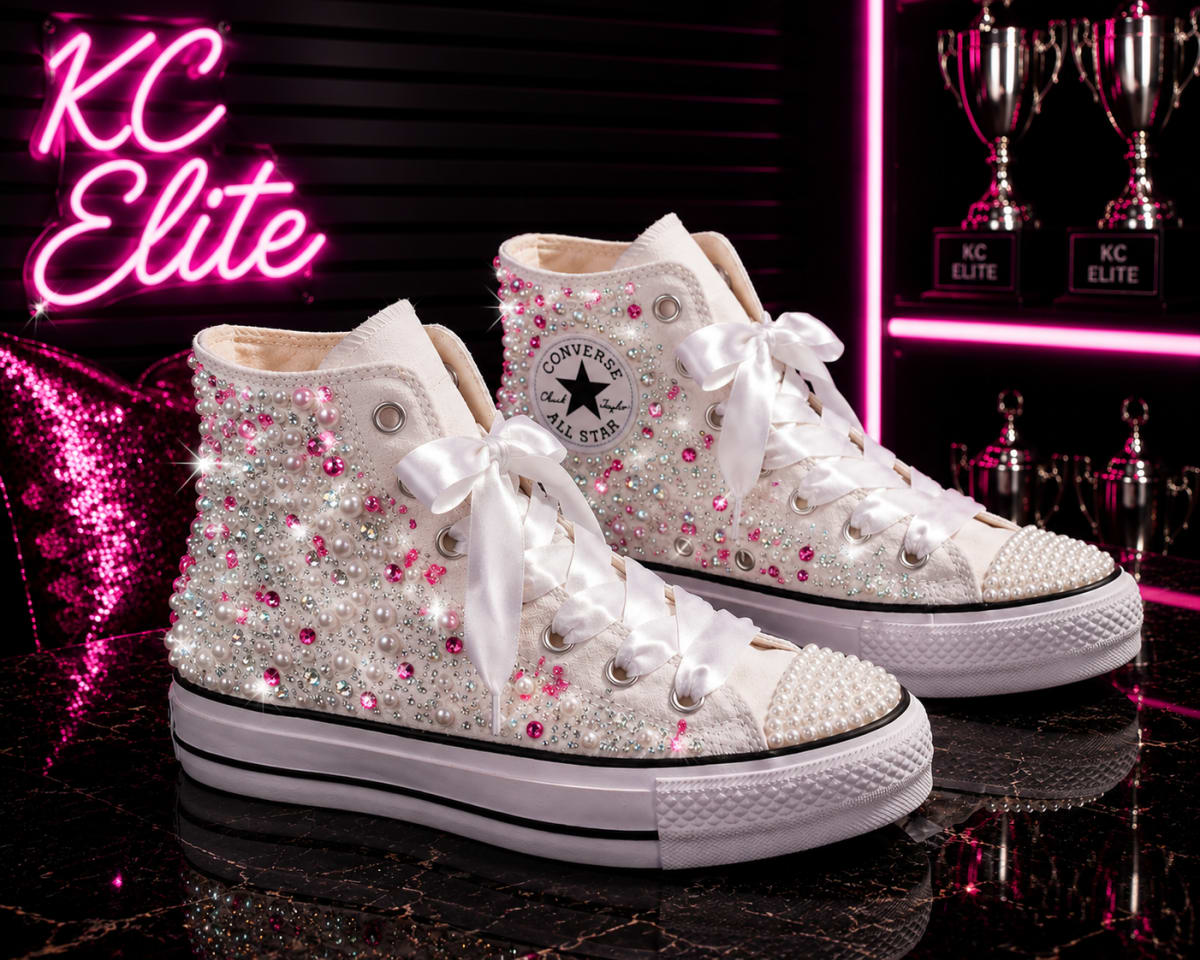 Custom Converse Light Bling / Pearl
