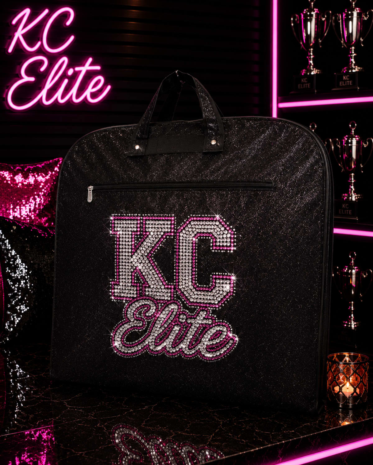 Custom Bling Garment Bag