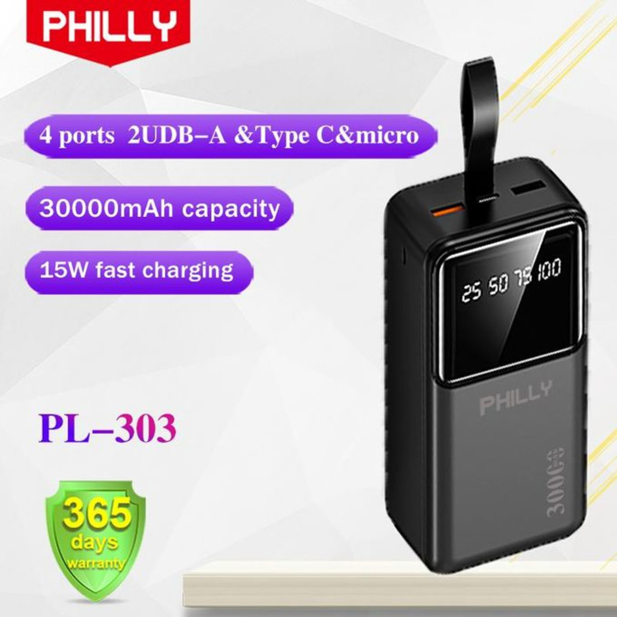 Philly 30000mAh Power Banks Portable Super Fast Charger