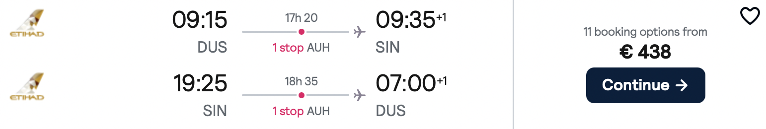 Germania - Singapore: 438€