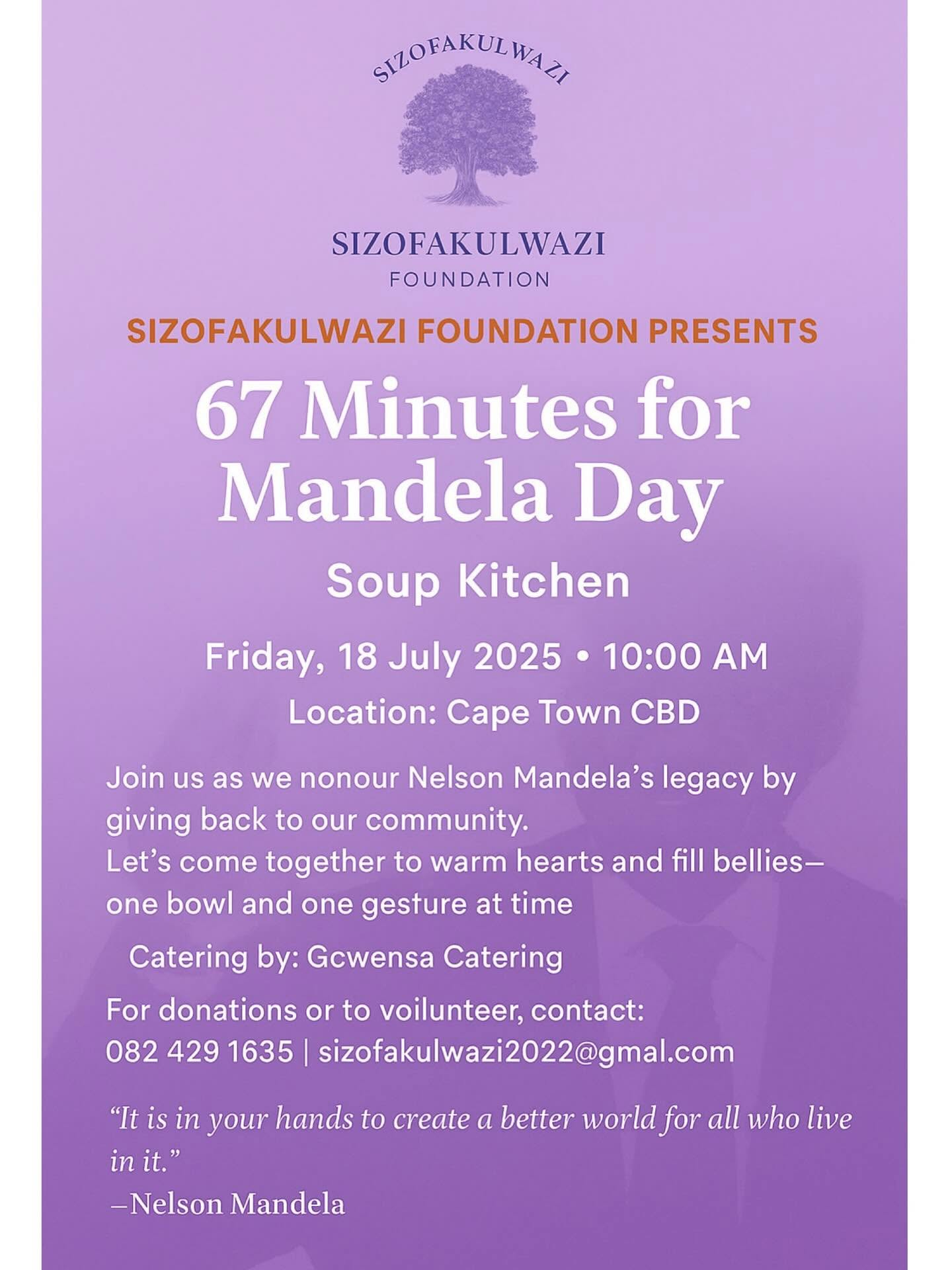 67 Minutes for Mandela Day Soup Kitchen