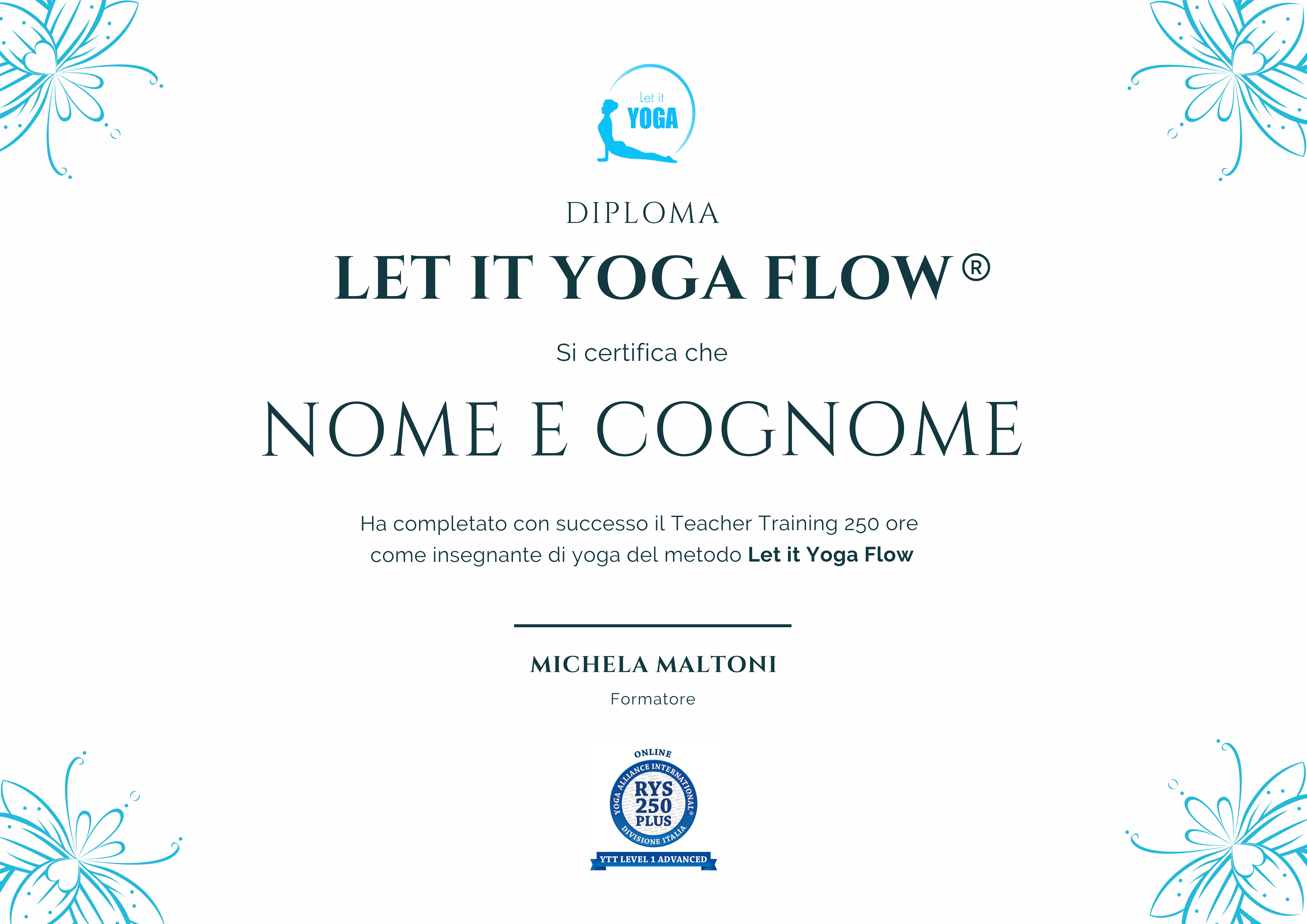 Certificazione Yoga Alliance International