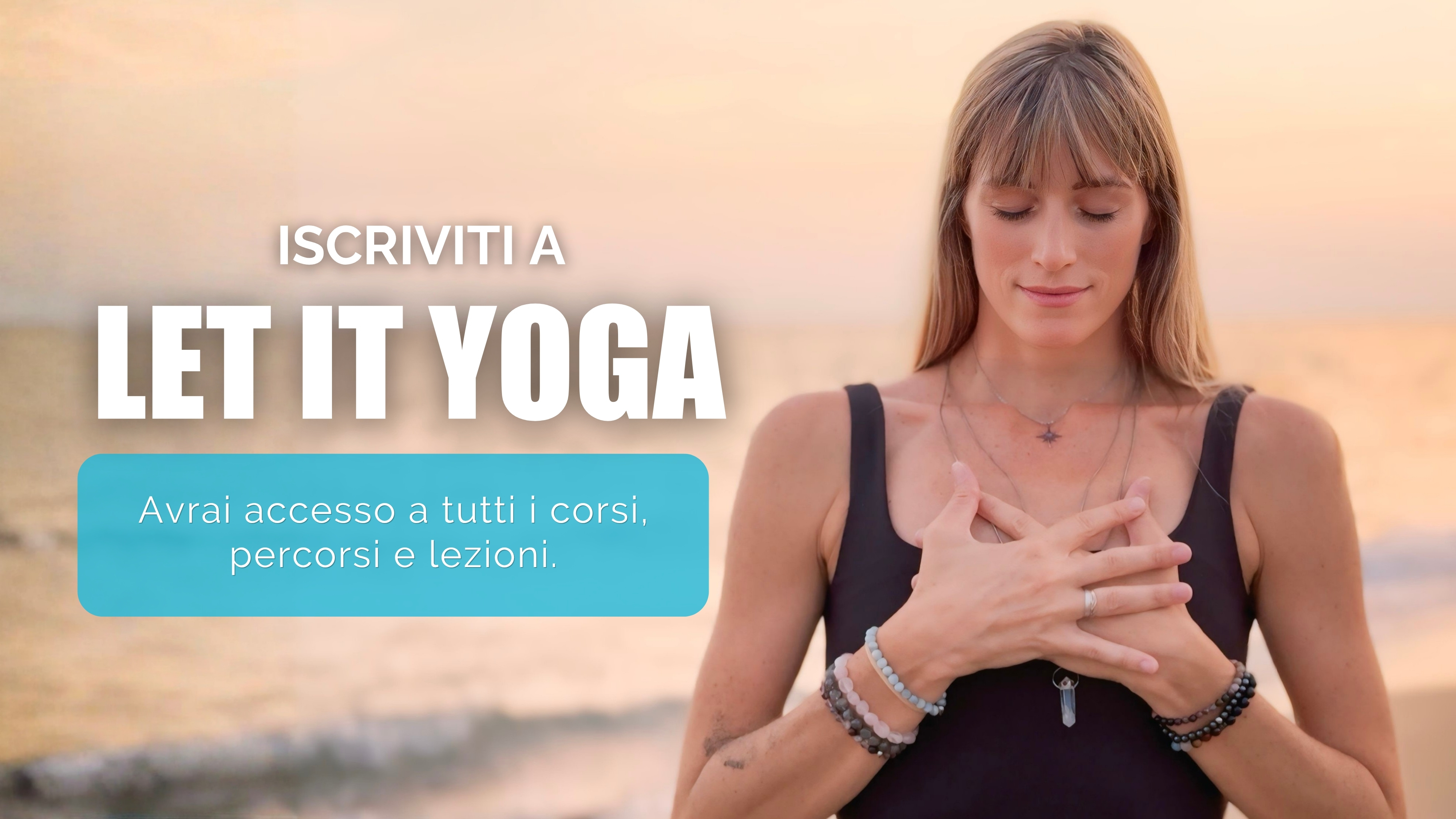 Michela durante una pratica di yoga
