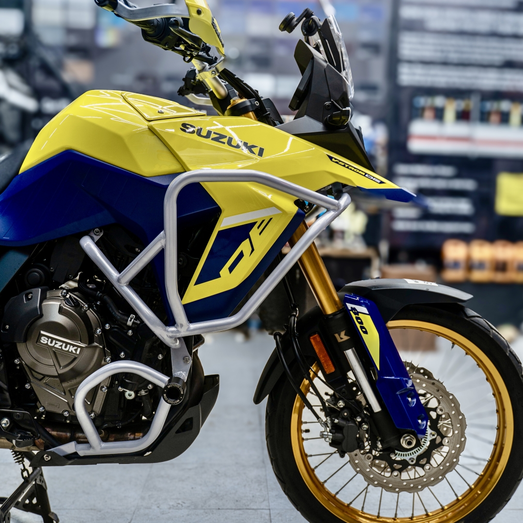 Suzuki V-Strom 800DE Split Crash Guards | Motoioi