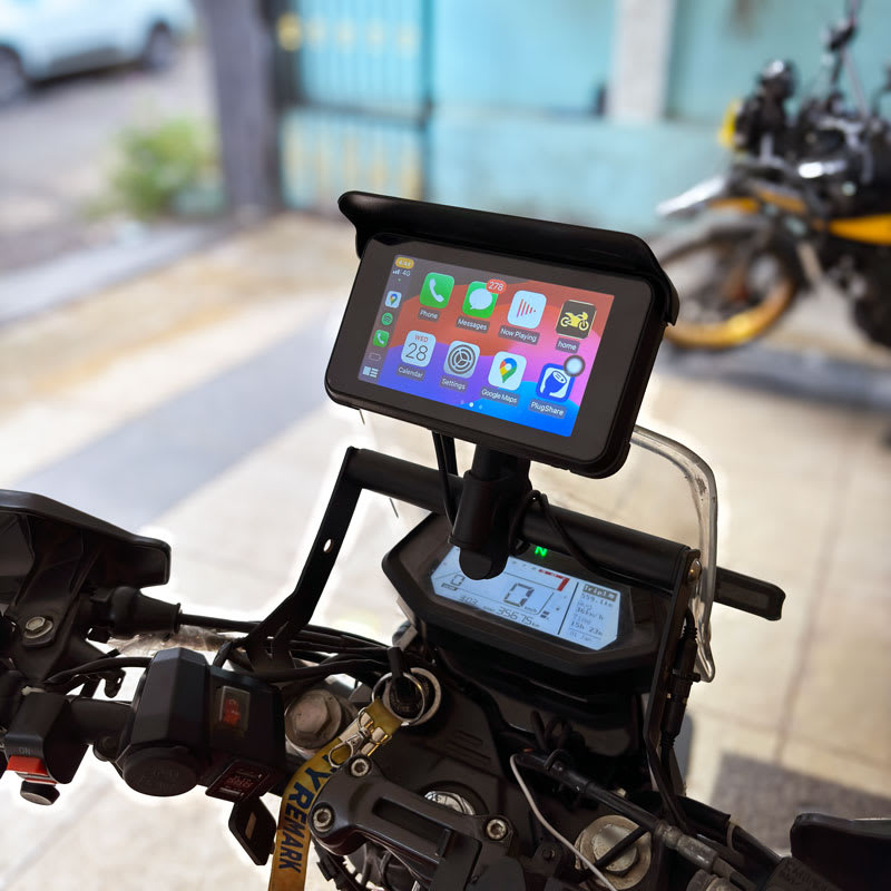 Motorcycle Navigation System | CarPlay Android Auto |Dash Cam | TPMS
