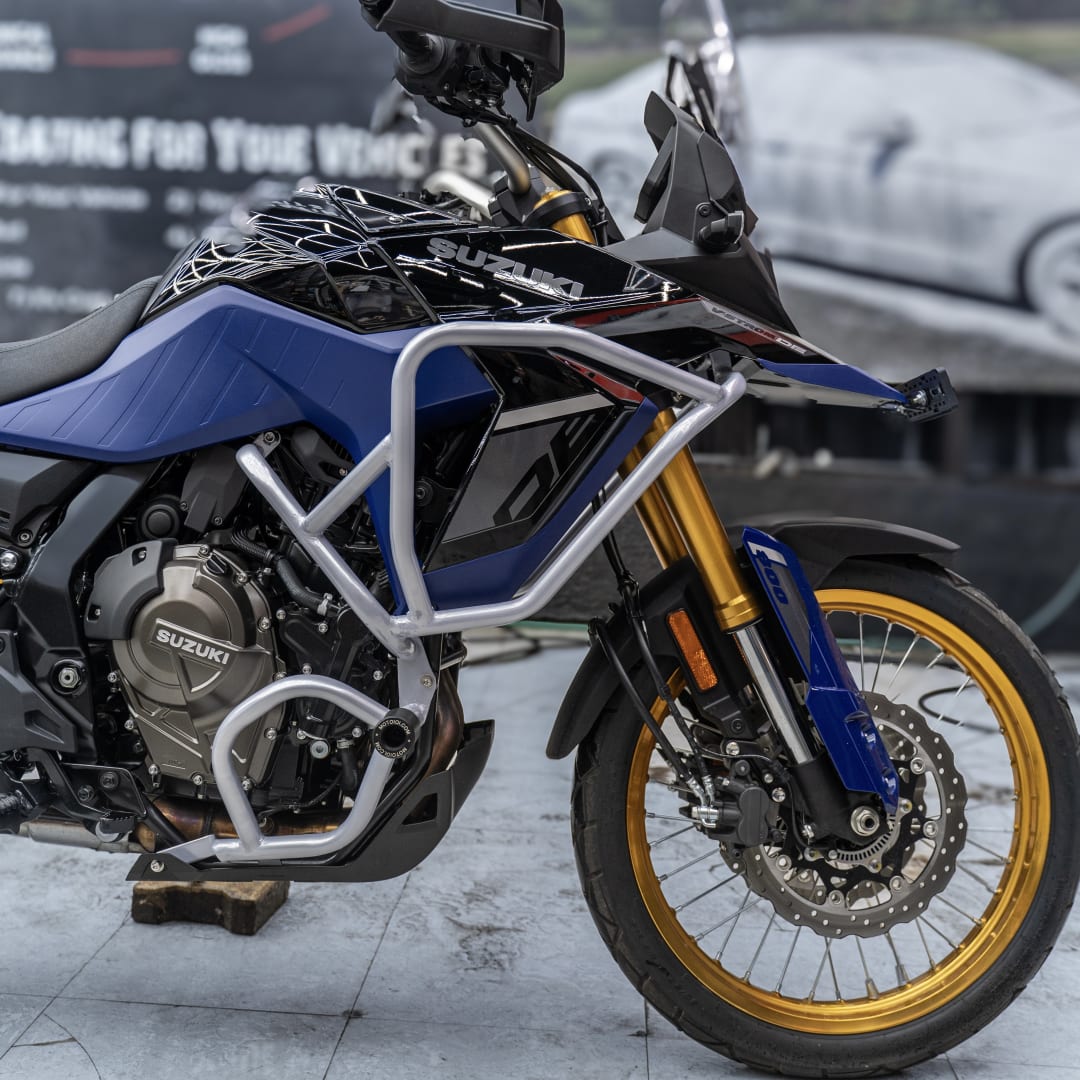 Suzuki V-Strom 800DE Split Crash Guards | Motoioi