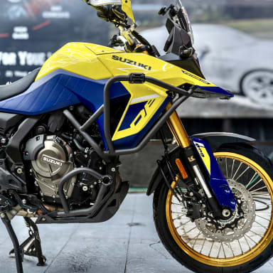 Suzuki V-Strom 800DE Split Crash Guards | Motoioi