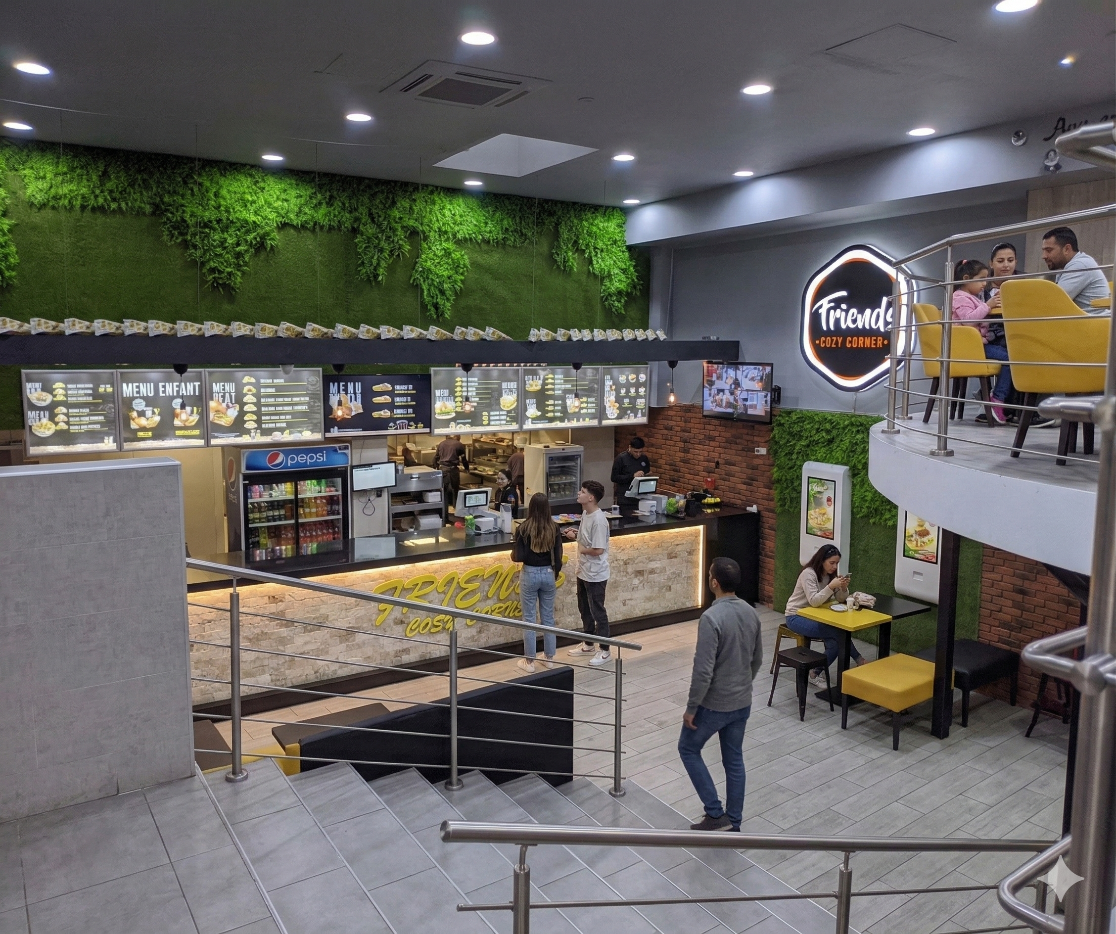 Photo 2 - Murs occupés Restaurant Friends Saint Denis