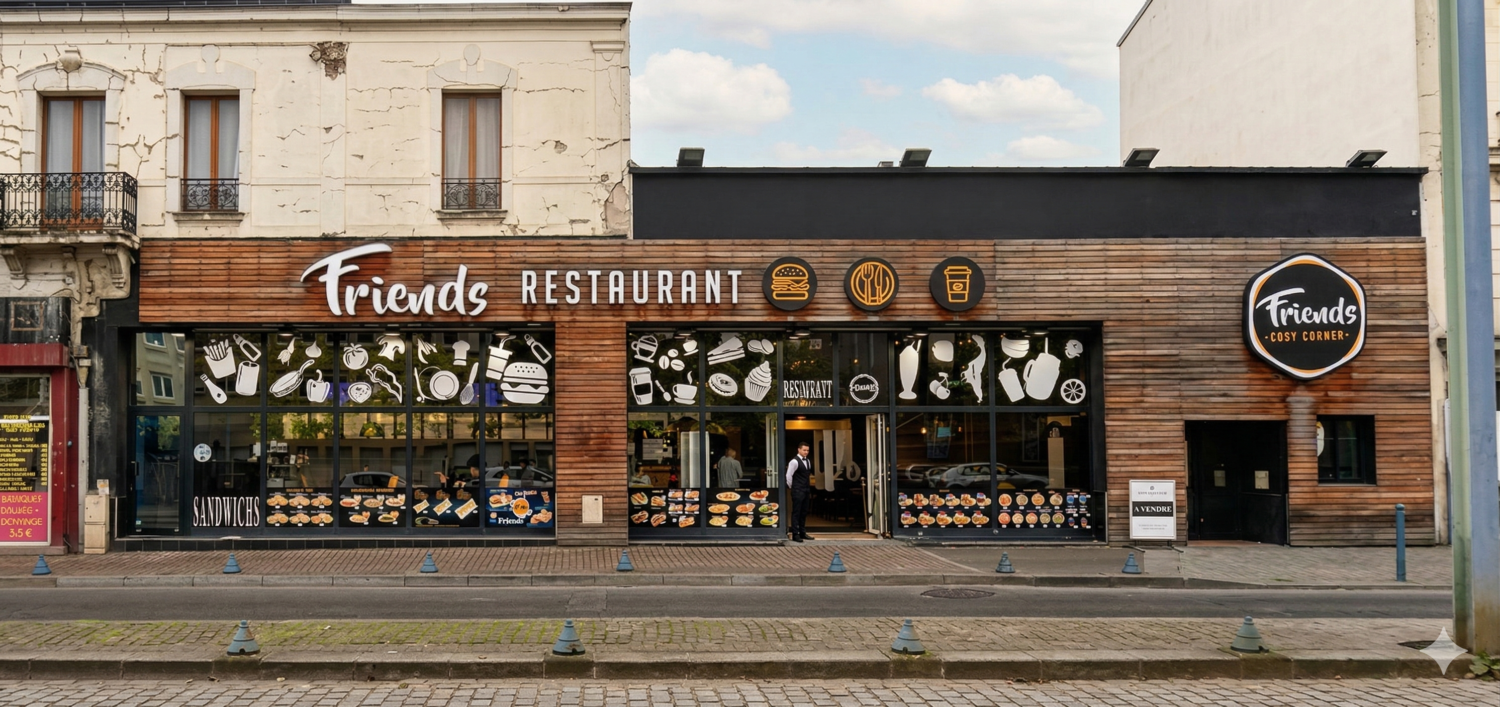 Photo 1 - Murs occupés Restaurant Friends Saint Denis