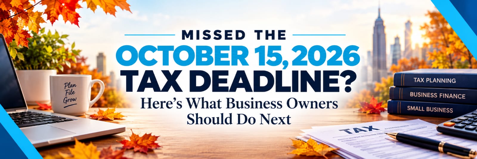 Missed The October 15, 2026 Tax Deadline? Here’s What Business Owners Should Do Next