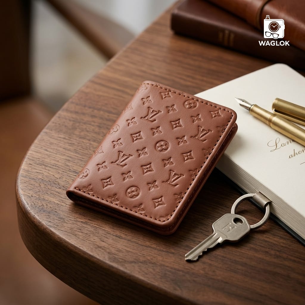 LV Designer Monogram PU Leather Bifold Wallet for Men