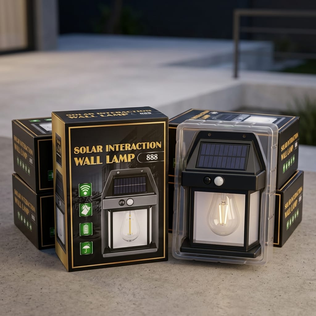 Solar Interaction Wall Lamp | Outdoor Waterproof LED Motion Sensor Solar Light (Model 888)